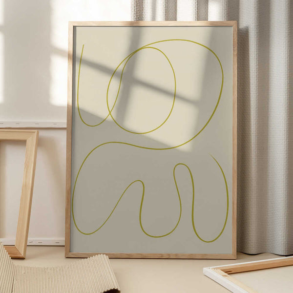 Tablou înramat „Curved Line Dance” de Treechild