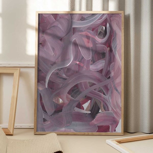 Tablou înramat „Pink abstract” de Maira Ribena