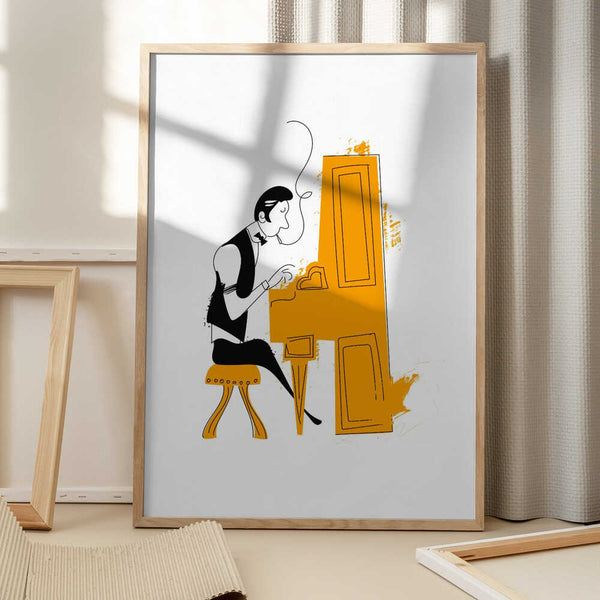 Tablou înramat „New Orleans Pianist” de Nicholas