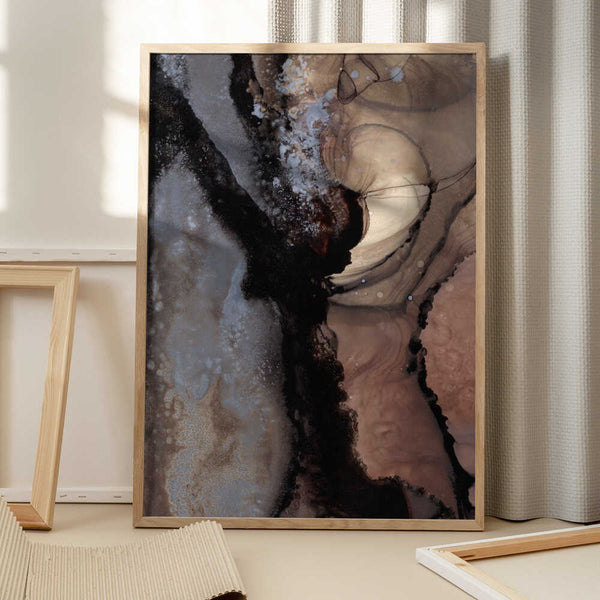 Tablou înramat „Organic Shapes with Earthy Tones” de uplusmestudio