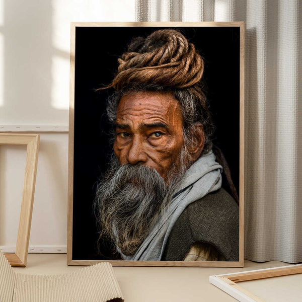 Tablou înramat „Portrait of a Sadhu...” de Rakesh J.V