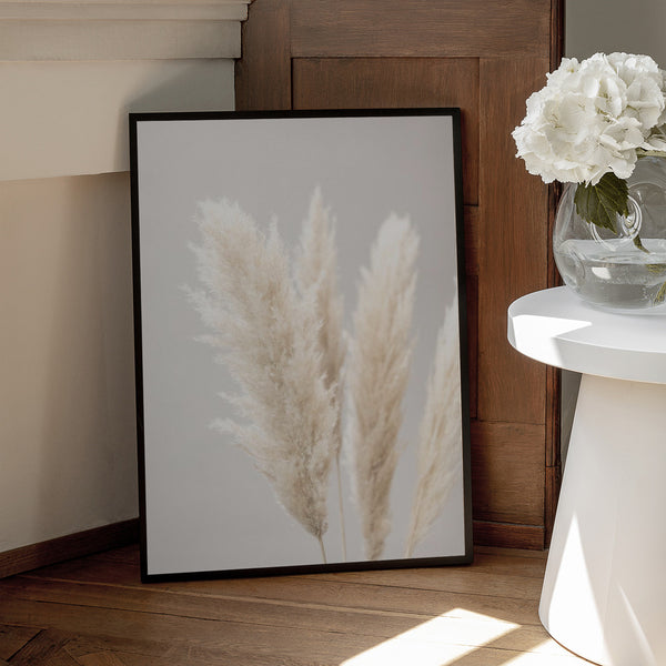 Tablou înramat „Pampas Grass Grey 02” de Pictufy Studio III
