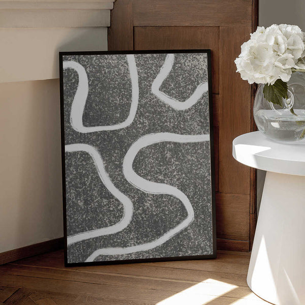 Tablou înramat „Curves in Contrast” de uplusmestudio