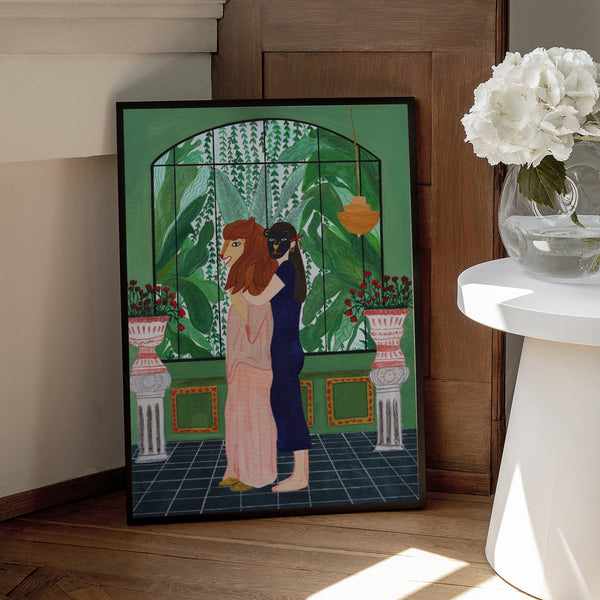 Tablou înramat „Lion Mom” de Jota de jai