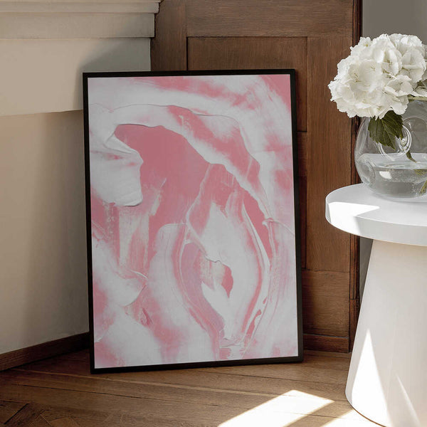 Tablou înramat „Harmonious Blend Of Pink And White Hues” de uplusmestudio