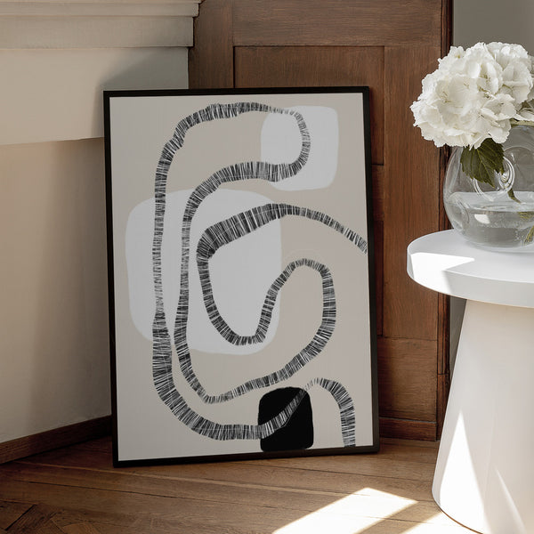 Tablou înramat „Monochrome Paths” de uplusmestudio