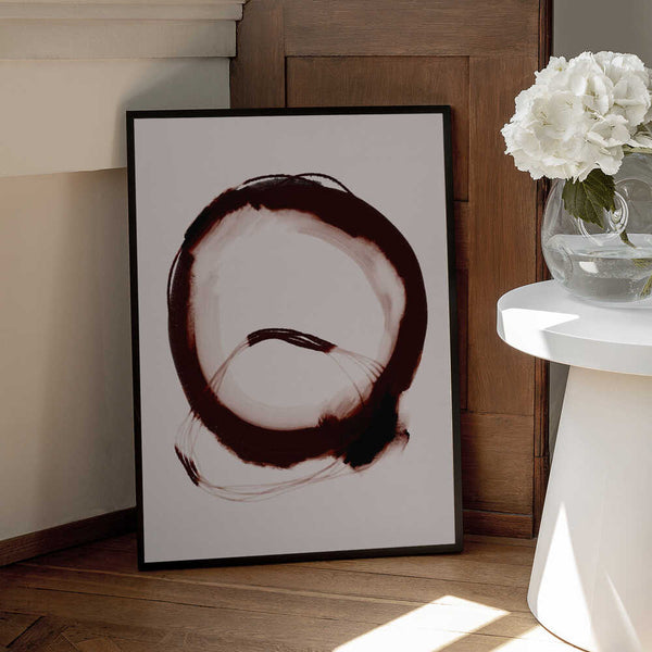 Tablou înramat „Crimson Circle” de Treechild