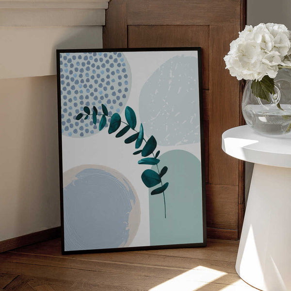 Tablou înramat „Blue green boho-2” de Sally Ann Moss