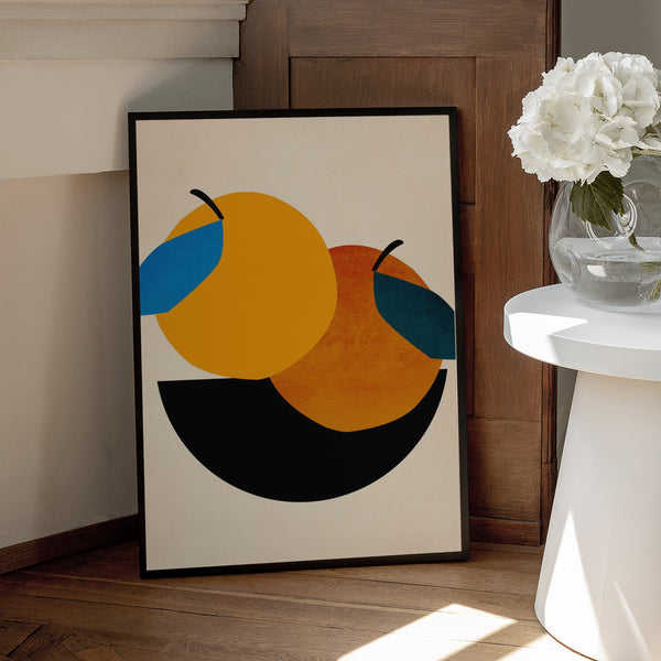 Tablou înramat „Two Oranges” de Kubistika