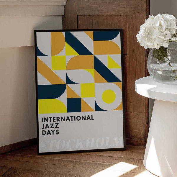 Tablou înramat „Jazz Days Stockholm” de Kubistika