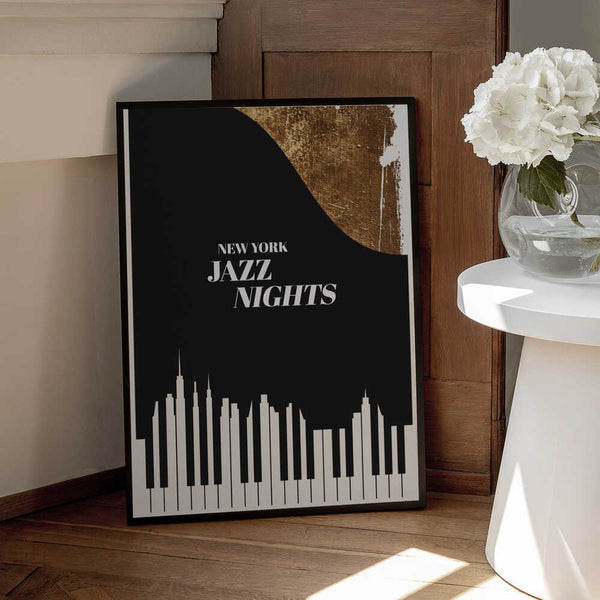 Tablou înramat „Jazz Nights” de Kubistika
