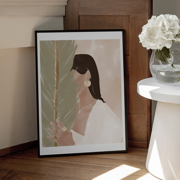 Tablou înramat „Plant Girl” de Ivy Green Illustrations