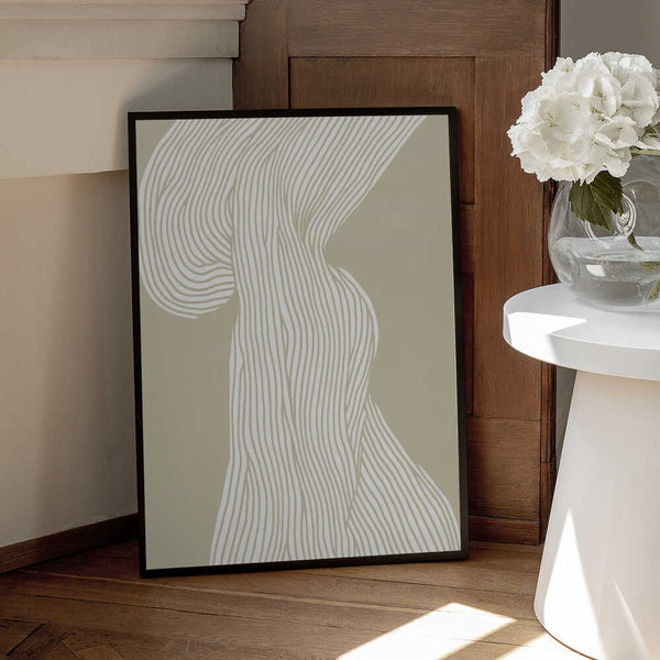 Tablou înramat „Flowing Lines Canvas” de Treechild