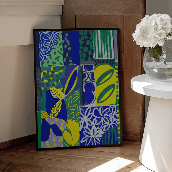 Tablou înramat „Vibrant Patchwork” de Treechild