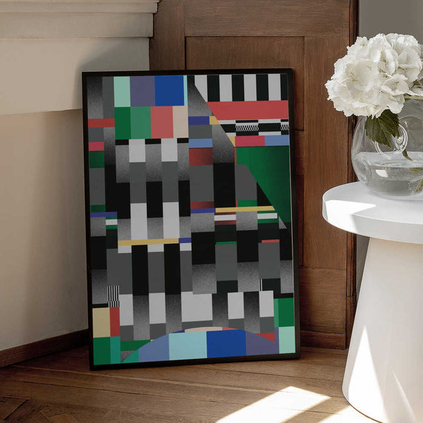 Tablou înramat „Glitch abstract artwork 01” de Little Dean