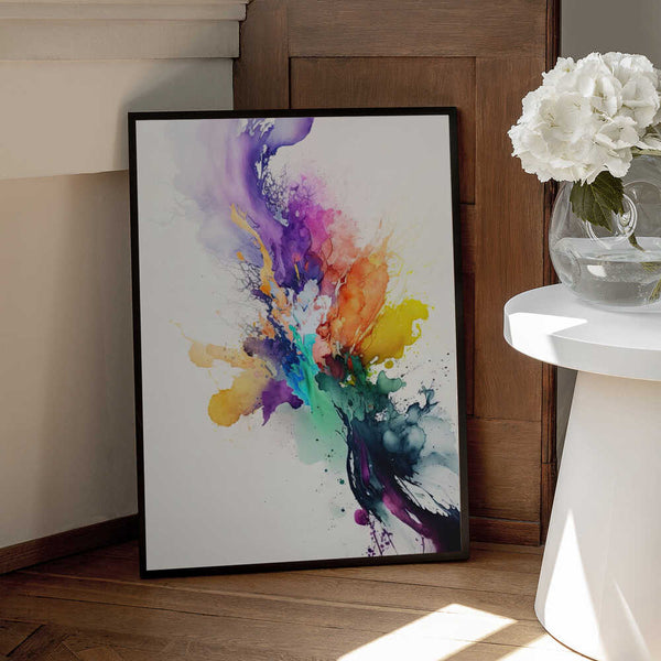 Tablou înramat „Vibrant Color Burst” de Mauro