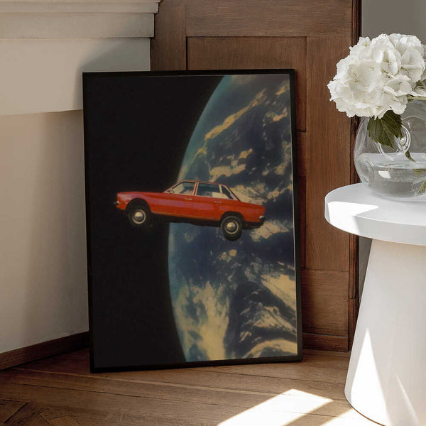 Tablou înramat „Flying Space Car” de Taudalpoi