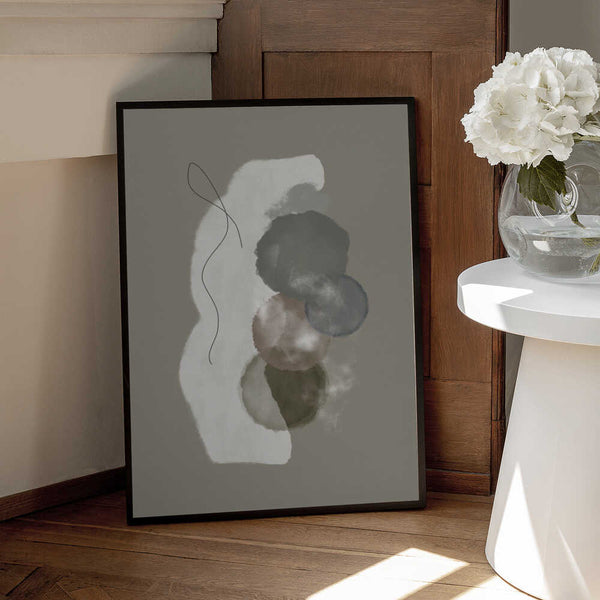 Tablou înramat „Organic shapes in earthly tones” de Imaginative