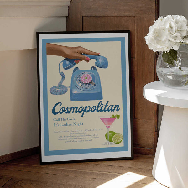 Tablou înramat „Blue Cosmo” de Jenny Liz Rome