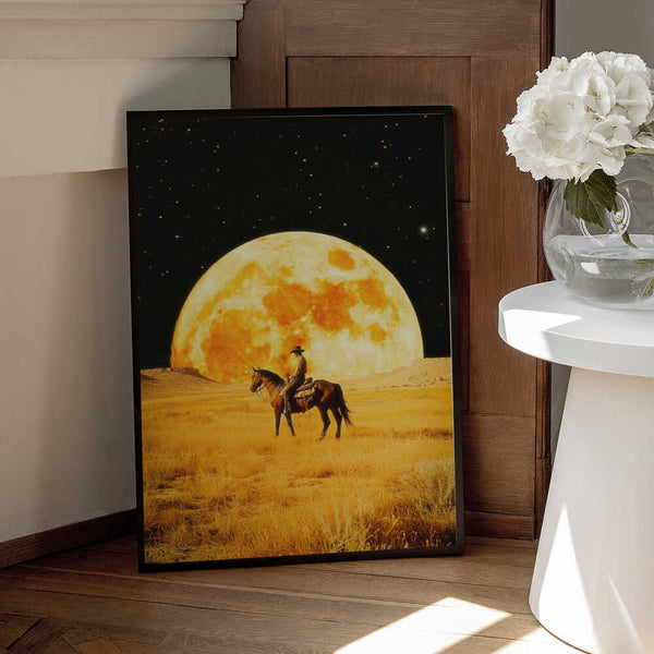 Tablou înramat „Lunar Cowboy” de Taudalpoi