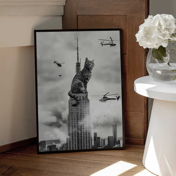 Tablou înramat „Cat on top” de Dikhotomy