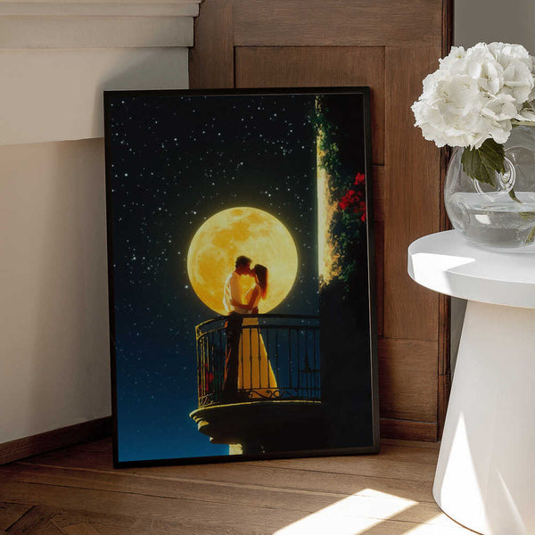 Tablou înramat „Love Under the Moon” de Taudalpoi