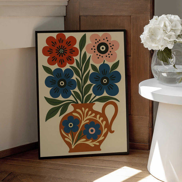 Tablou înramat „Floral Vase Delight” de Marianne Bassil