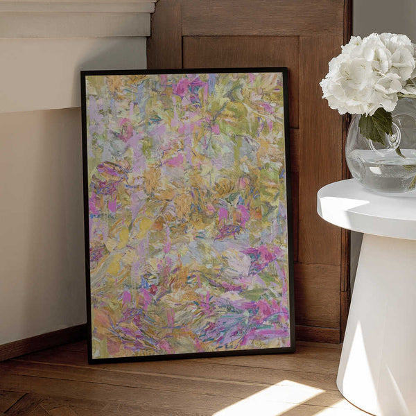 Tablou înramat „Repeatpattern Moningpond Yellow” de Dorothy Fagan