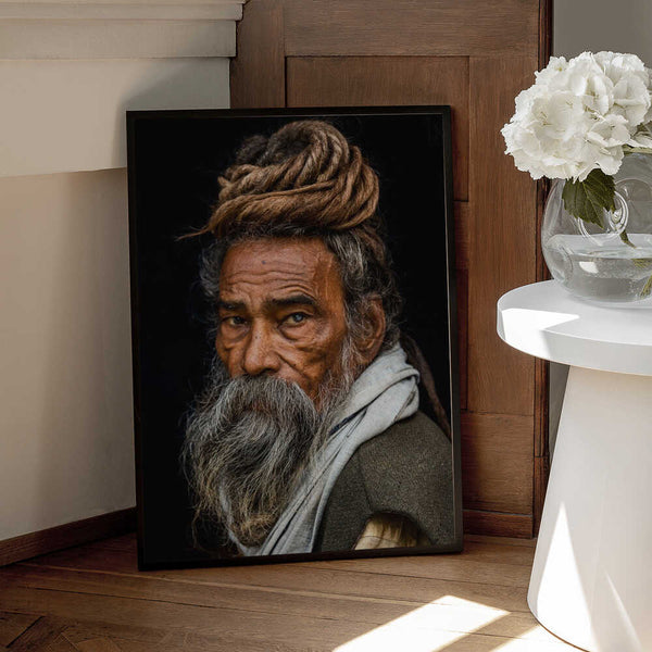 Tablou înramat „Portrait of a Sadhu...” de Rakesh J.V