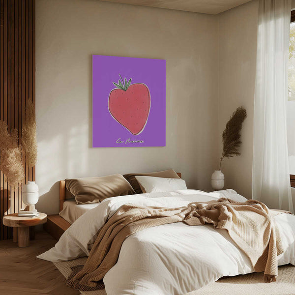 Tablou canvas „Stylized Strawberry Delight” de uplusmestudio