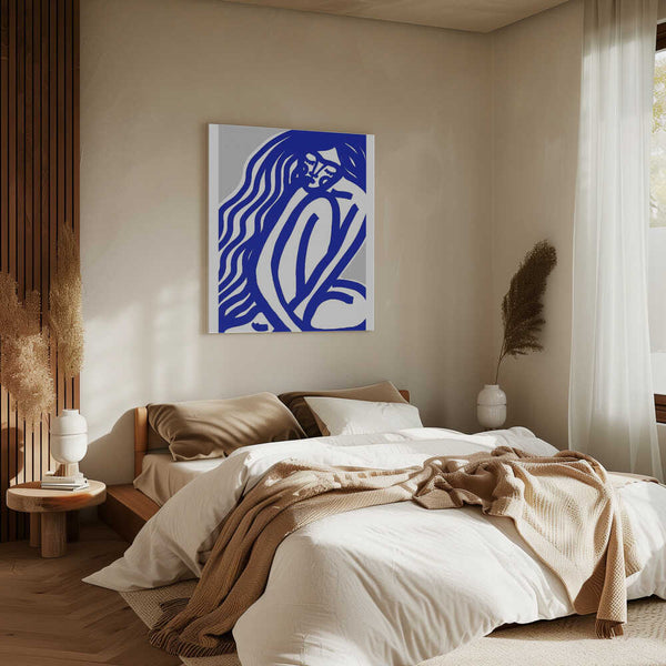Tablou canvas „Blue Contours” de Treechild