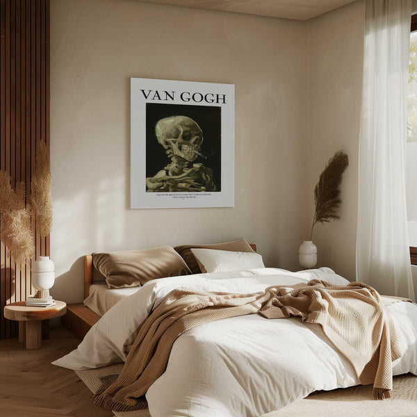 Tablou canvas „Head of a skeleton with a burning cigarette” de Vincent Van Gogh