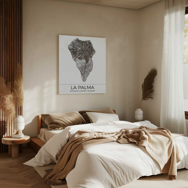 Tablou canvas „La Palma Spanish Canary Islands Map” de Nicholas