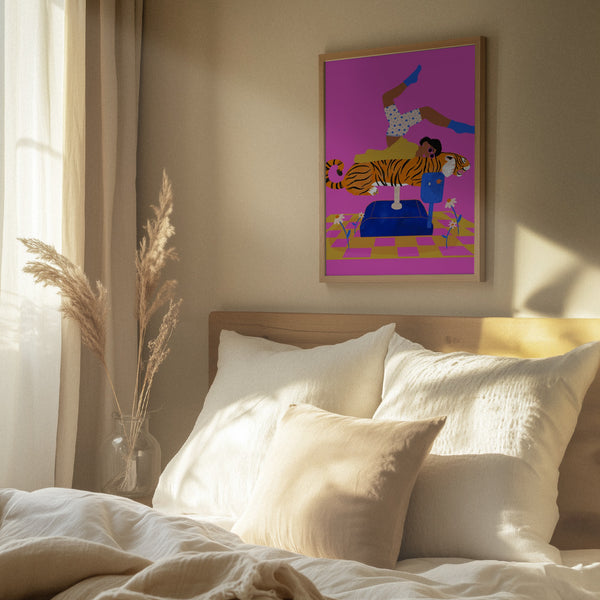 Tablou înramat „Put a tiger in your heart” de Jota de jai