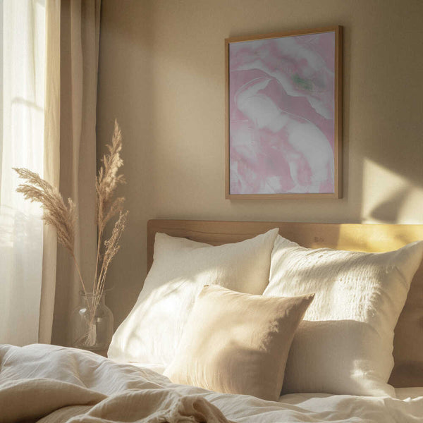 Tablou înramat „Gentle Blush Fields” de uplusmestudio