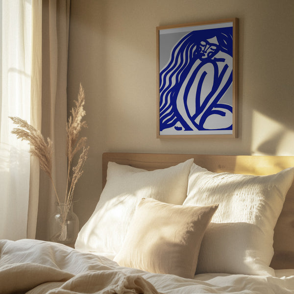 Tablou înramat „Blue Contours” de Treechild