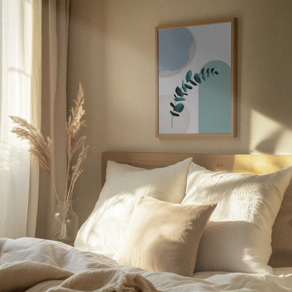 Tablou înramat „Blue green boho-1” de Sally Ann Moss