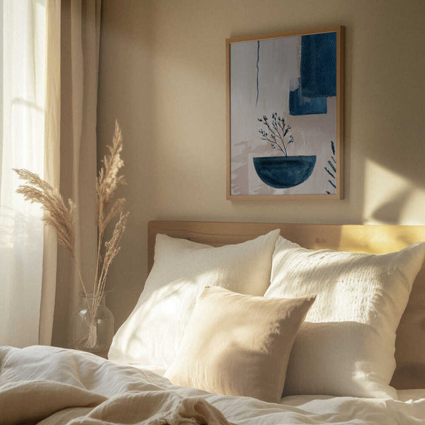 Tablou înramat „Calm Blues-3” de Sally Ann Moss