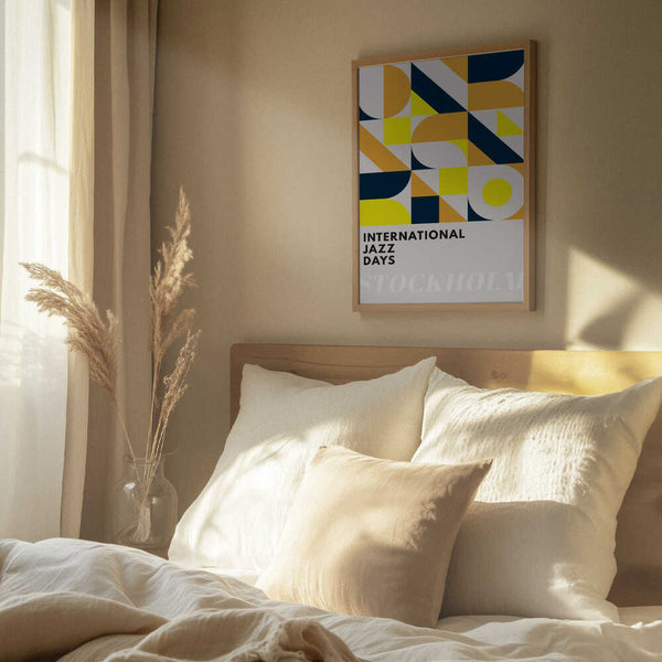 Tablou înramat „Jazz Days Stockholm” de Kubistika