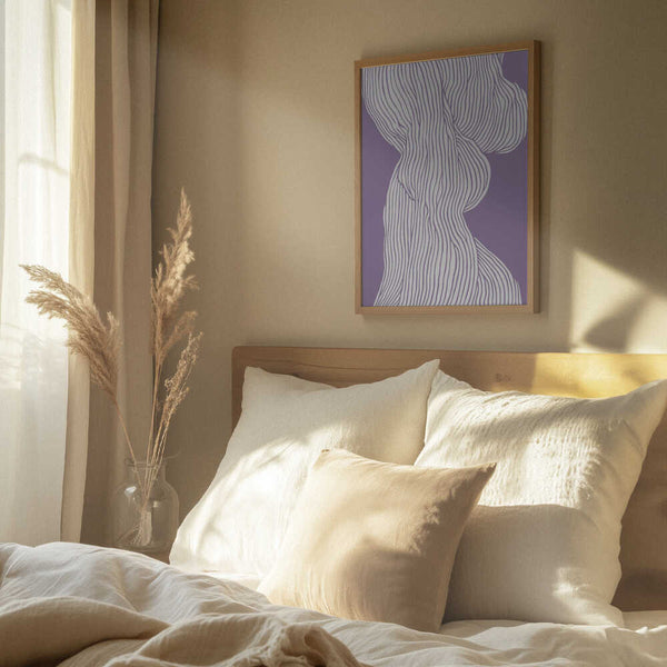 Tablou înramat „Curved Lines Flow” de Treechild