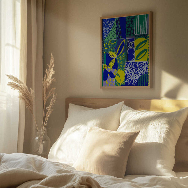 Tablou înramat „Vibrant Patchwork” de Treechild