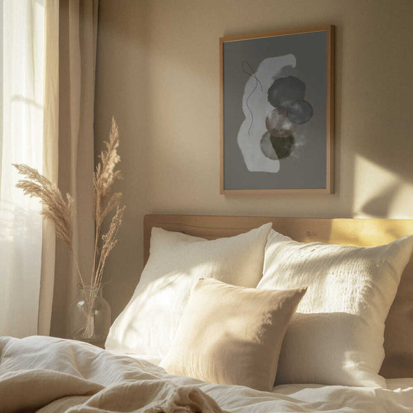 Tablou înramat „Organic shapes in earthly tones” de Imaginative