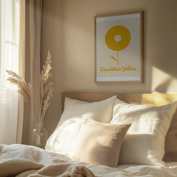 Tablou înramat „Pandc Dandelionyellow Copy” de Jenny Liz Rome