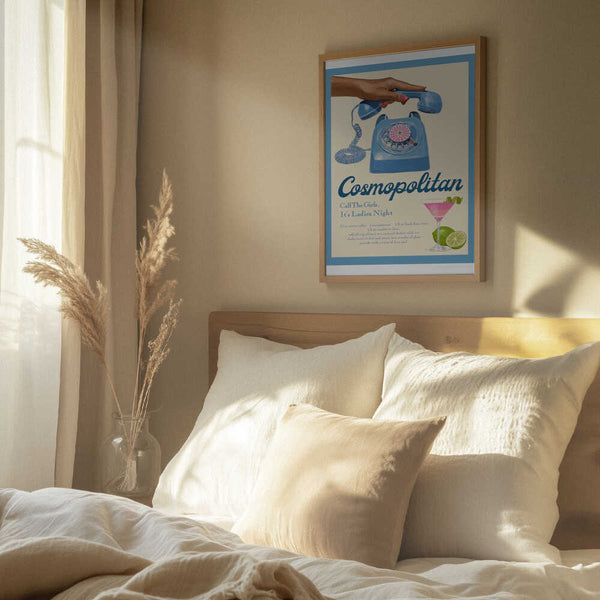 Tablou înramat „Blue Cosmo” de Jenny Liz Rome