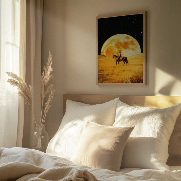 Tablou înramat „Lunar Cowboy” de Taudalpoi
