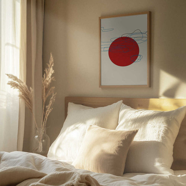 Tablou înramat „Bold Red Circles” de Nicholas