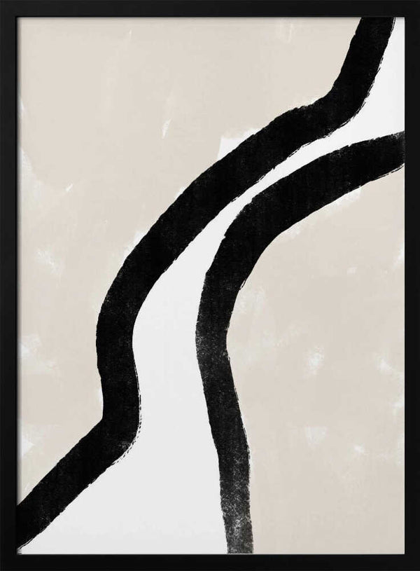 Tablou înramat „Bold Black Lines” de uplusmestudio