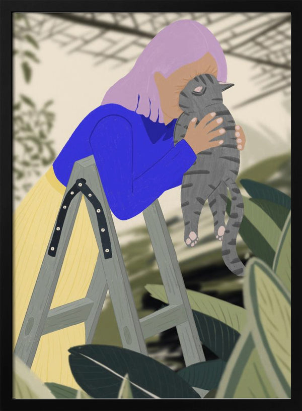 Tablou înramat „Hi Kitty, I love you!” de Jota de jai