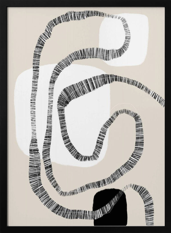 Tablou înramat „Monochrome Paths” de uplusmestudio