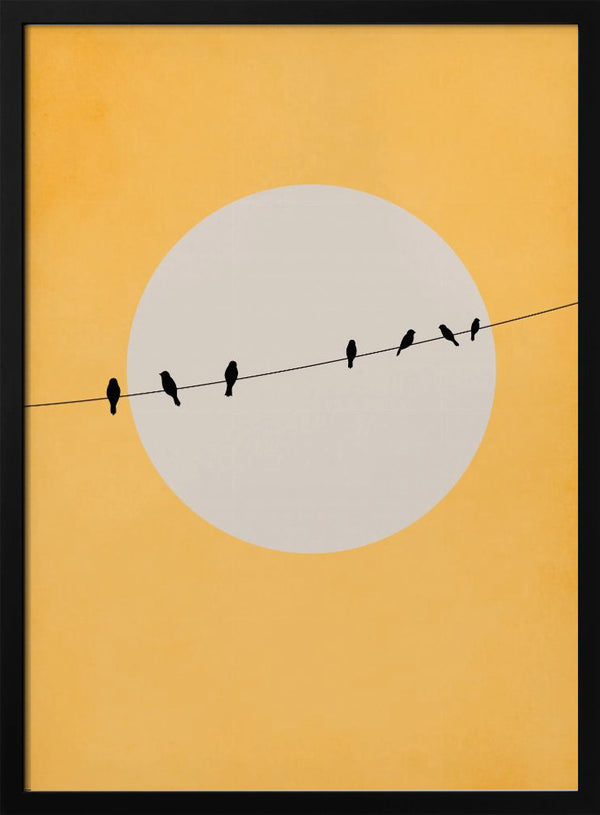 Tablou înramat „Chirping and Chilling” de Kubistika